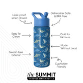 Summit Kids Water Bottle with Straw Lid