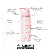 Summit Kids Water Bottle with Straw Lid