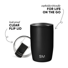 Voyager Tumbler with Clear Flip Lid & Straw